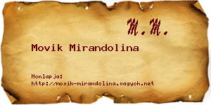 Movik Mirandolina névjegykártya